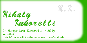 mihaly kukorelli business card