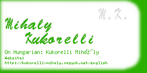 mihaly kukorelli business card